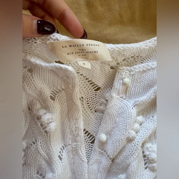 Sézane Marthe Jumper in Ecru (Size S) - Picture 4 of 9